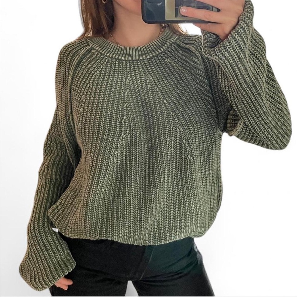 Green Ribbed Sweater